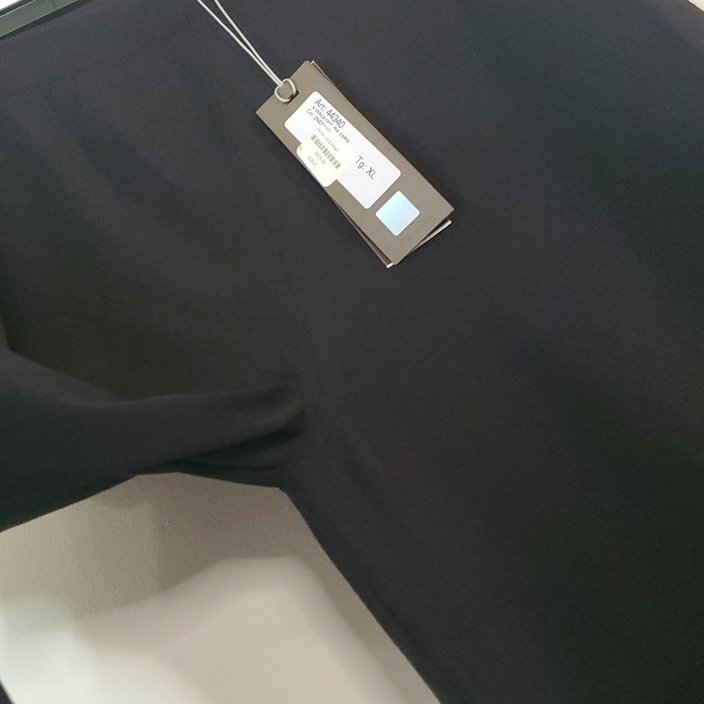 D. Exterior Black Wideleg Highwaisted Pull On Pants Size Extra Large Thin Knit - Picture 5 of 12